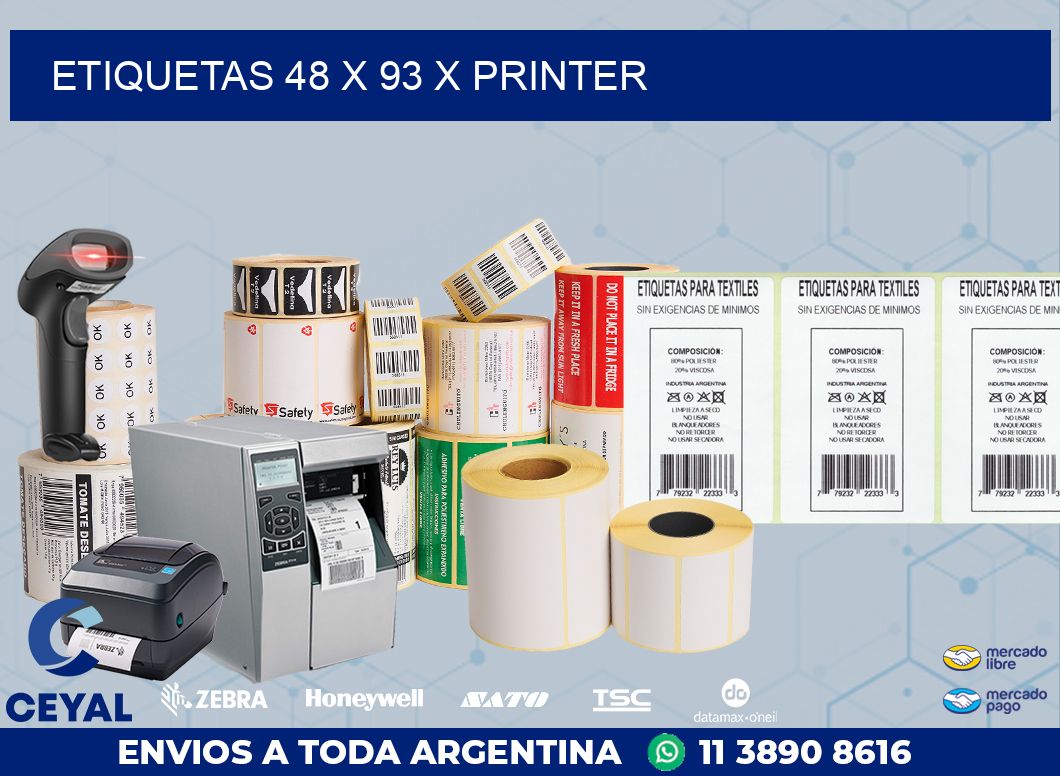 ETIQUETAS 48 x 93 X PRINTER