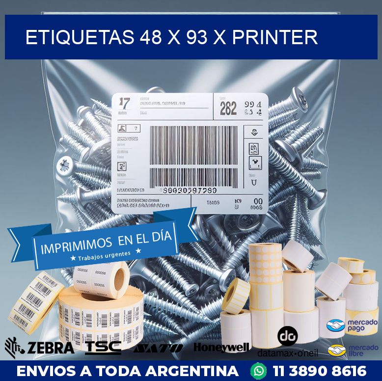 ETIQUETAS 48 x 93 X PRINTER