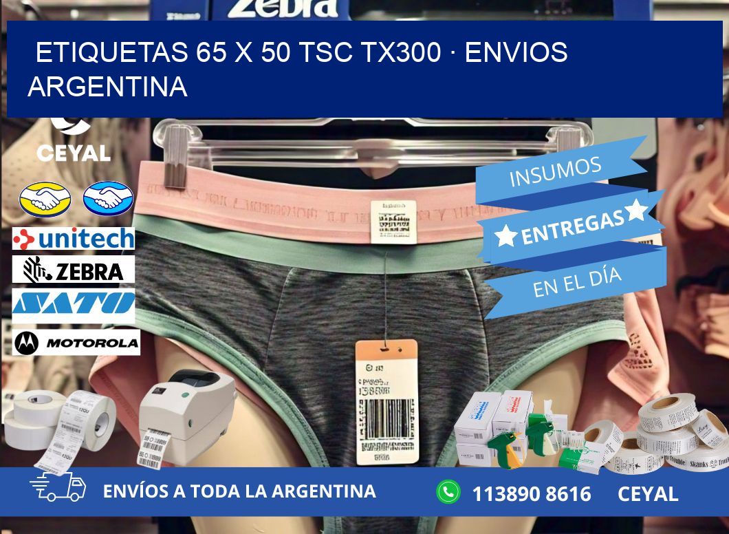 ETIQUETAS 65 x 50 TSC TX300 · ENVIOS ARGENTINA