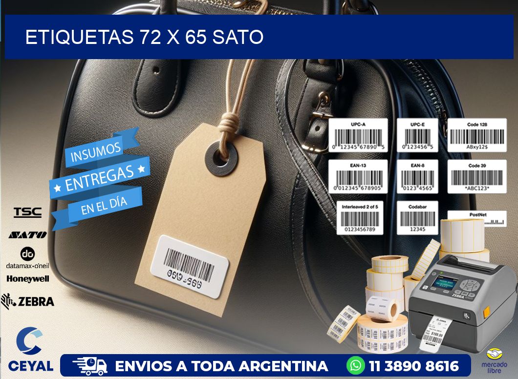 ETIQUETAS 72 x 65 SATO