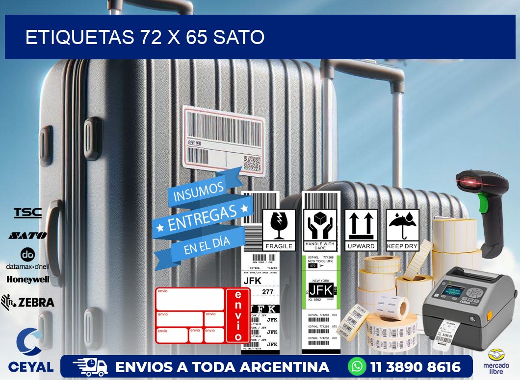ETIQUETAS 72 x 65 SATO
