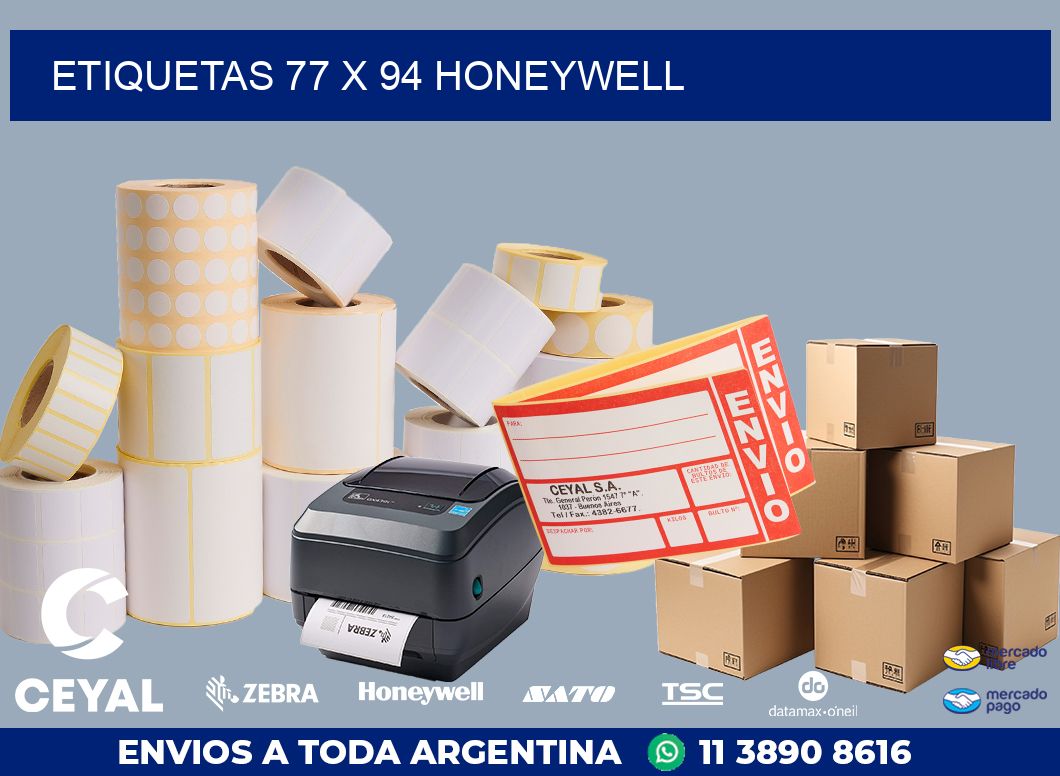 ETIQUETAS 77 x 94 HONEYWELL