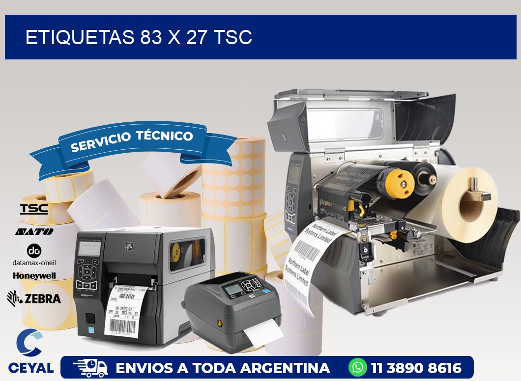 ETIQUETAS 83 x 27 TSC