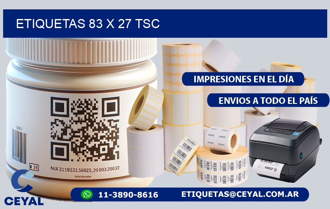 ETIQUETAS 83 x 27 TSC