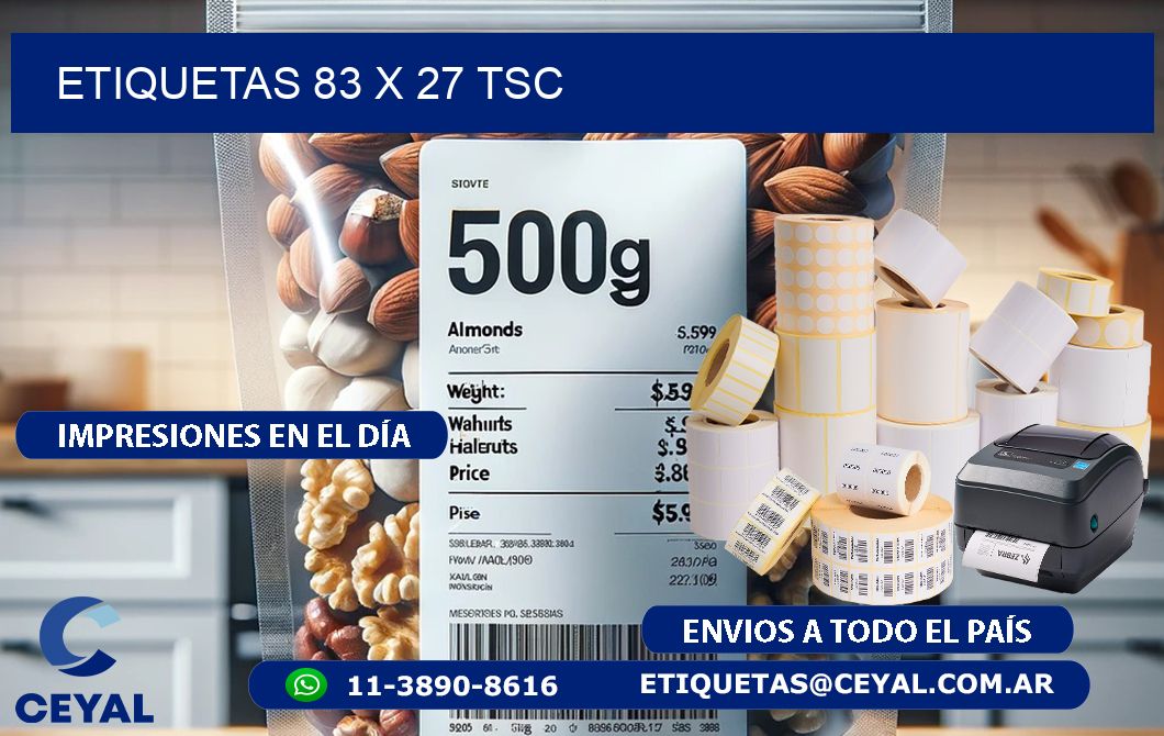 ETIQUETAS 83 x 27 TSC