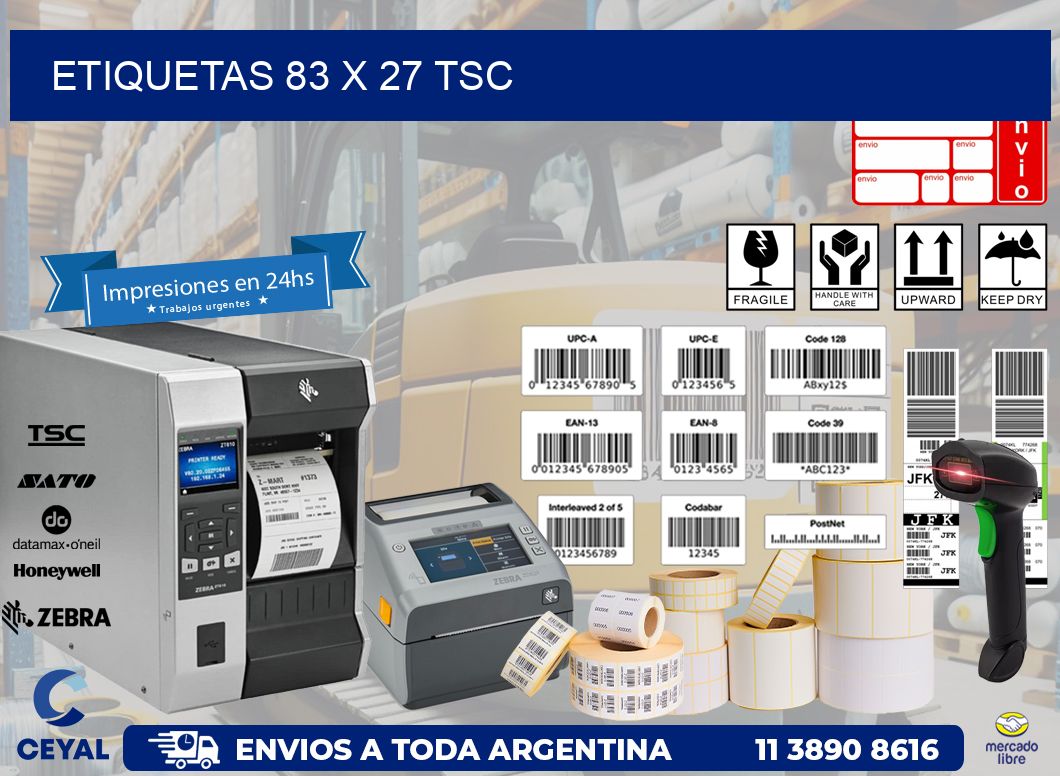 ETIQUETAS 83 x 27 TSC
