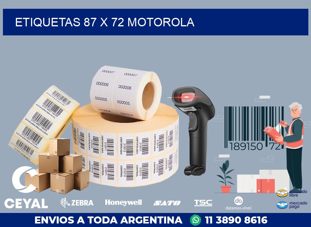 ETIQUETAS 87 x 72 MOTOROLA