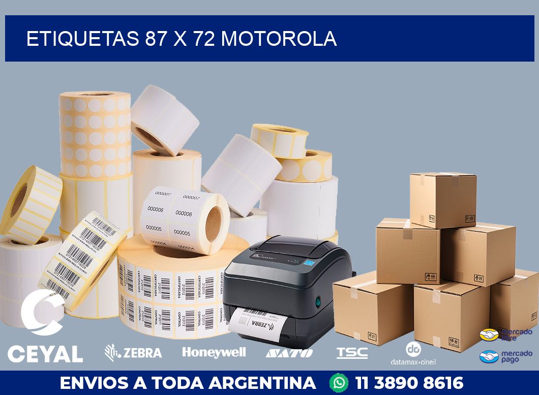 ETIQUETAS 87 x 72 MOTOROLA