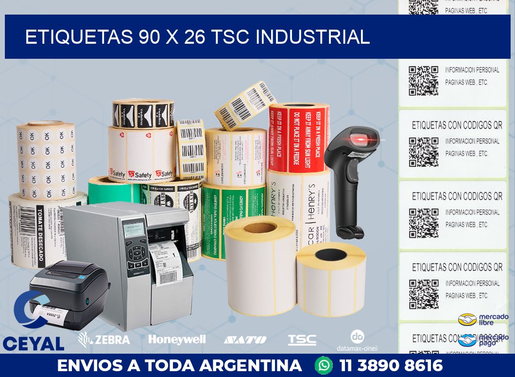 ETIQUETAS 90 x 26 TSC INDUSTRIAL