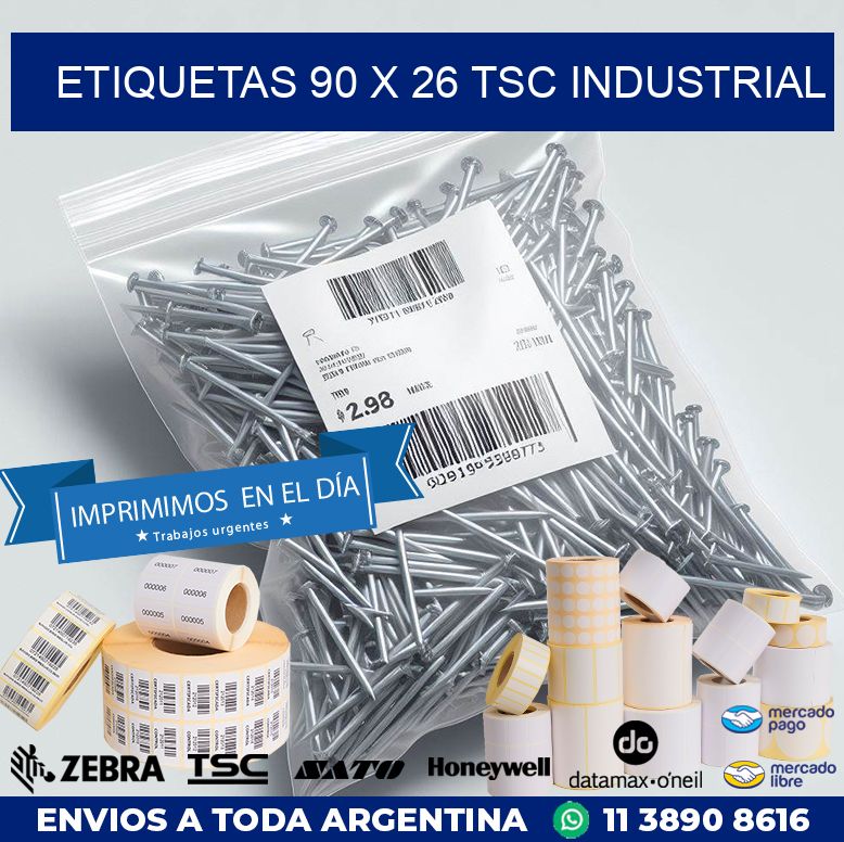 ETIQUETAS 90 x 26 TSC INDUSTRIAL