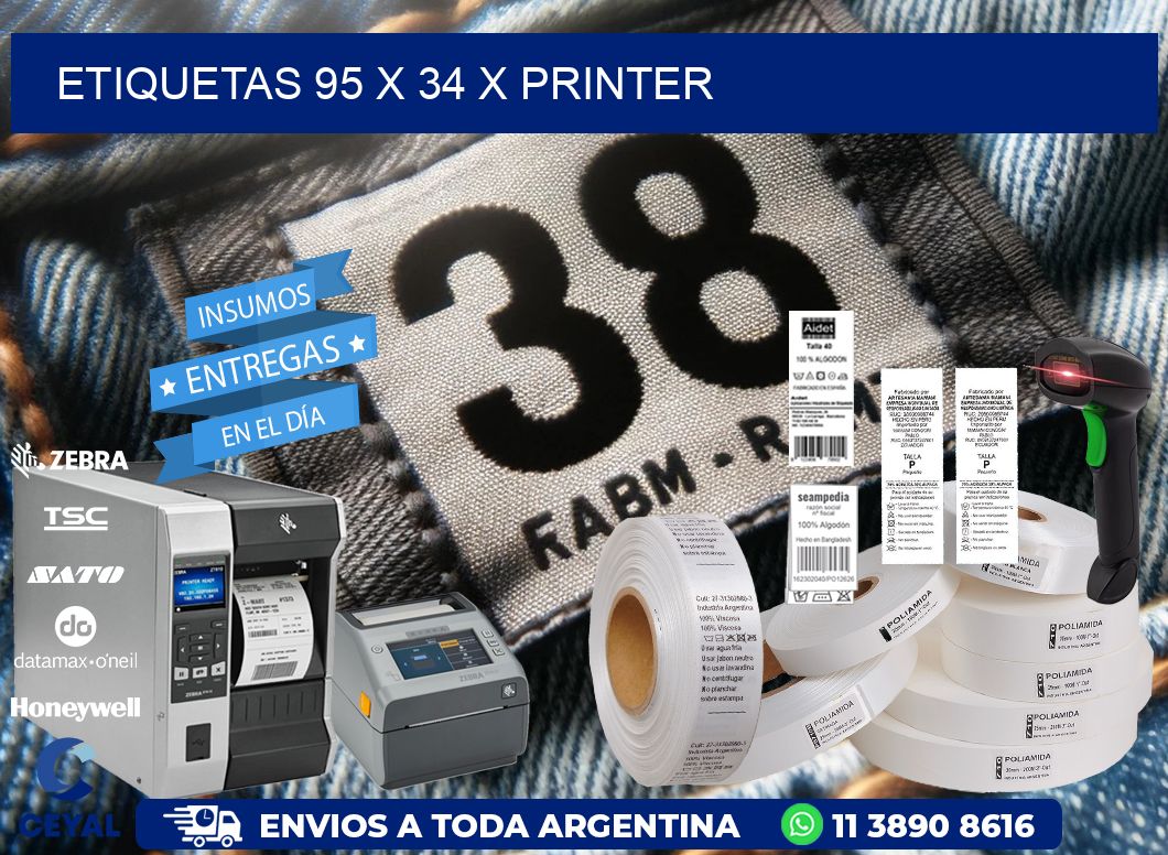 ETIQUETAS 95 x 34 X PRINTER
