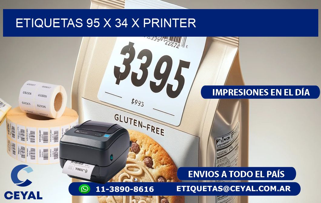 ETIQUETAS 95 x 34 X PRINTER