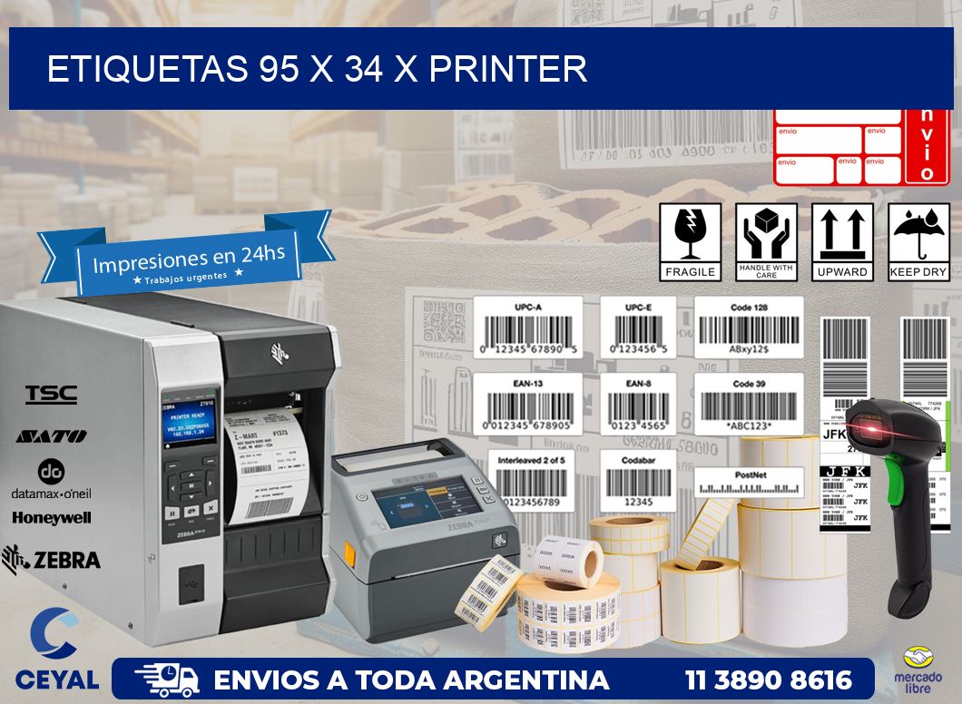 ETIQUETAS 95 x 34 X PRINTER