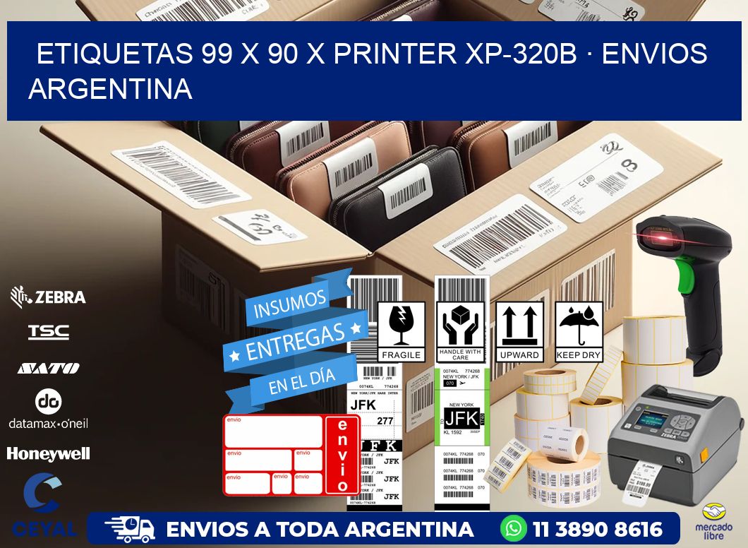 ETIQUETAS 99 x 90 X PRINTER XP-320B · ENVIOS ARGENTINA
