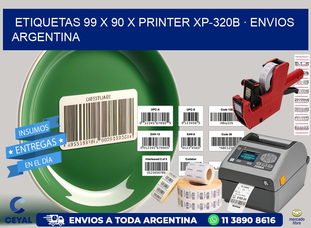 ETIQUETAS 99 x 90 X PRINTER XP-320B · ENVIOS ARGENTINA