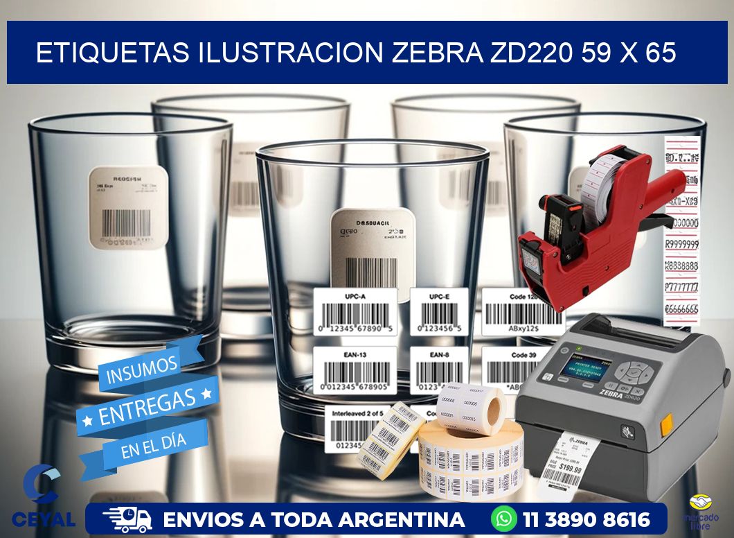 ETIQUETAS ILUSTRACION ZEBRA ZD220 59 x 65