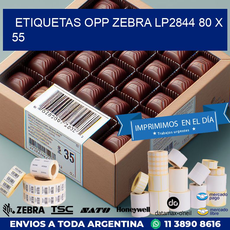 ETIQUETAS OPP ZEBRA LP2844 80 x 55