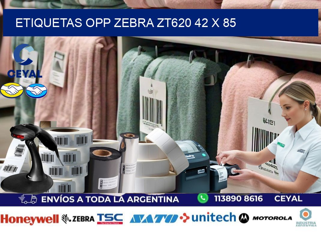 ETIQUETAS OPP ZEBRA ZT620 42 x 85