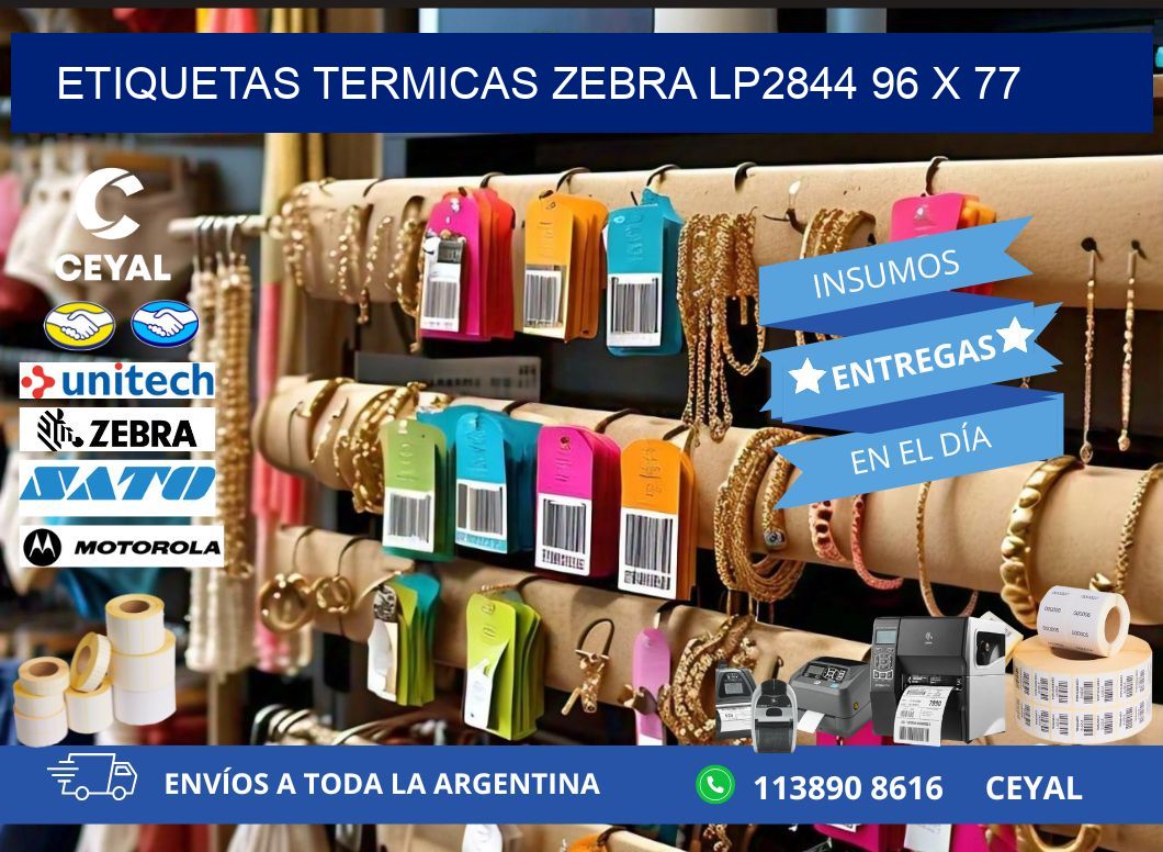 ETIQUETAS TERMICAS ZEBRA LP2844 96 x 77
