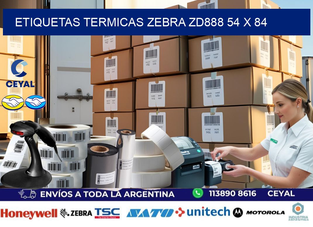 ETIQUETAS TERMICAS ZEBRA ZD888 54 x 84