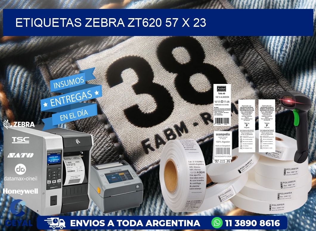 ETIQUETAS Zebra ZT620 57 x 23