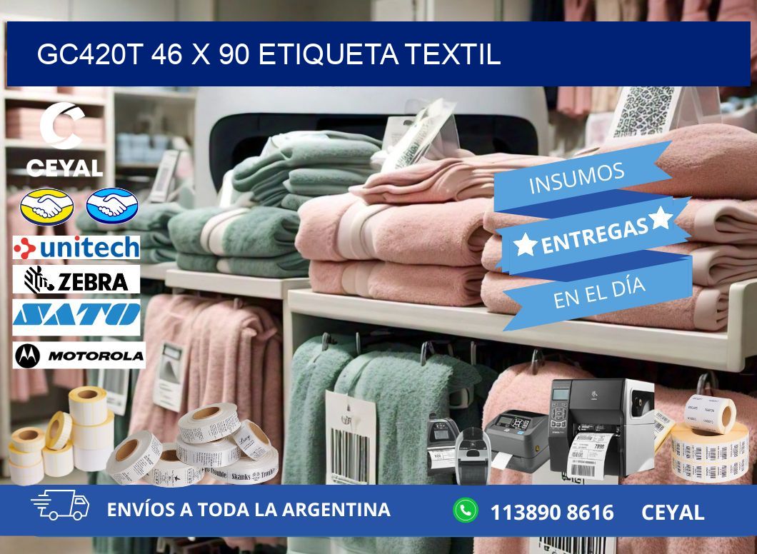 GC420T 46 x 90 ETIQUETA TEXTIL