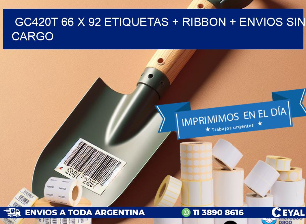 GC420T 66 x 92 etiquetas + ribbon + envios sin cargo