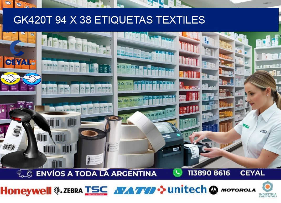 GK420T 94 x 38 ETIQUETAS TEXTILES