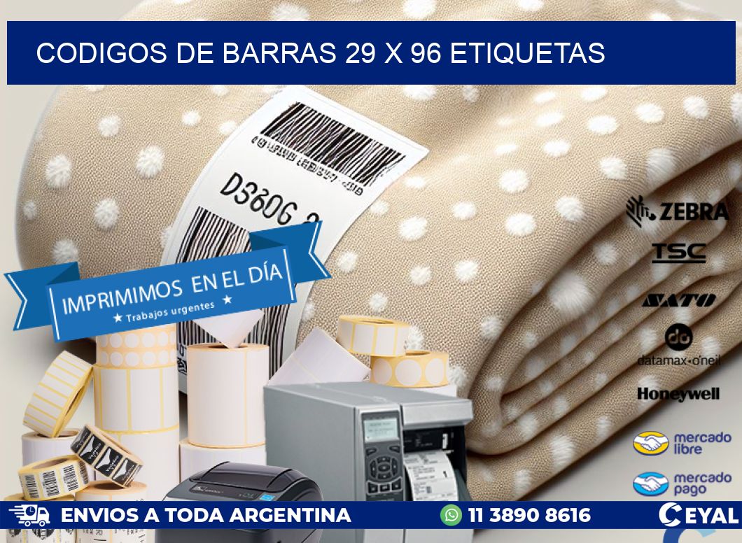 codigos de barras 29 x 96 etiquetas