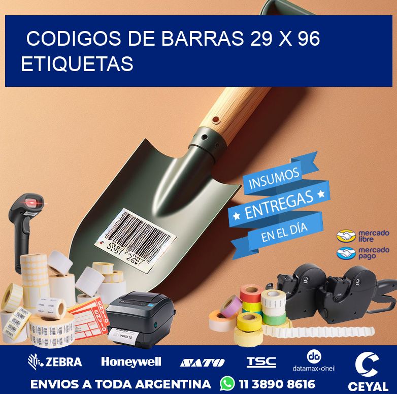 codigos de barras 29 x 96 etiquetas