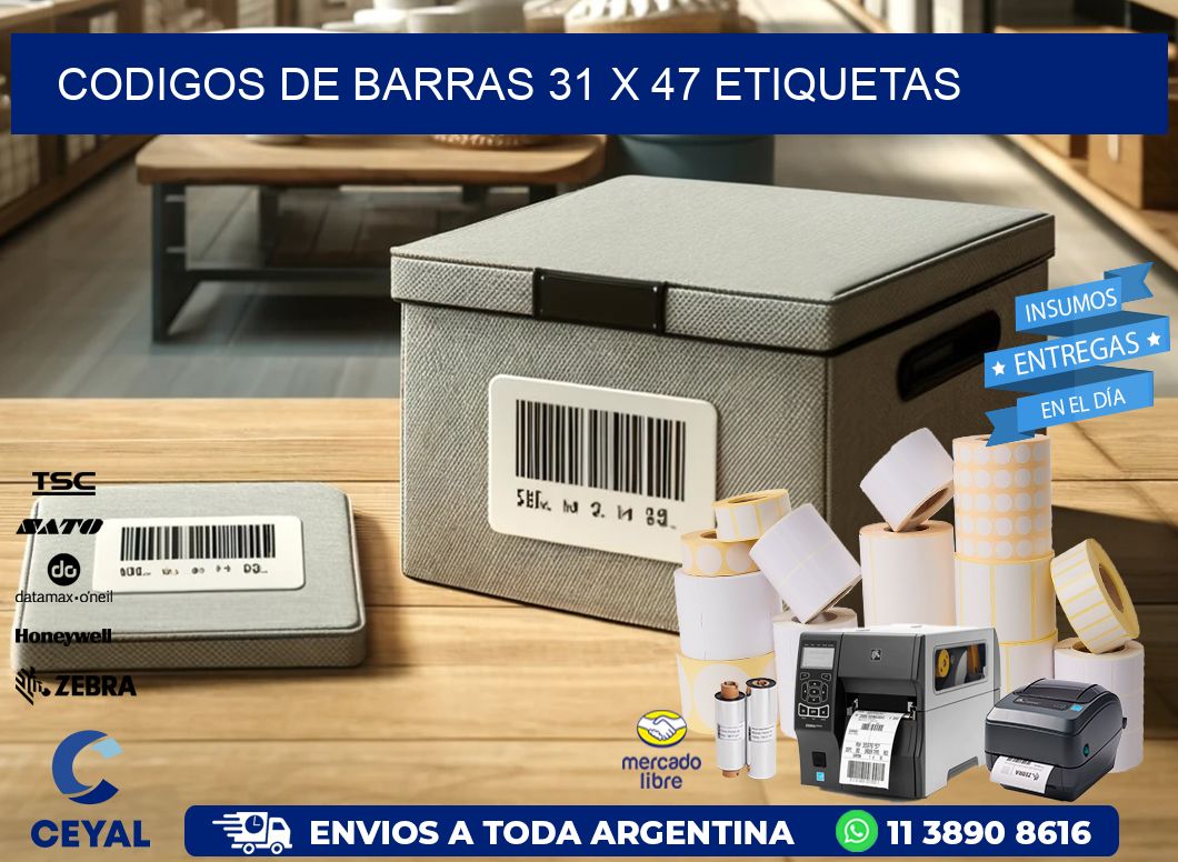 codigos de barras 31 x 47 etiquetas