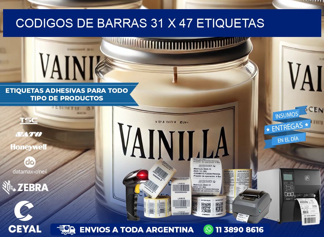 codigos de barras 31 x 47 etiquetas