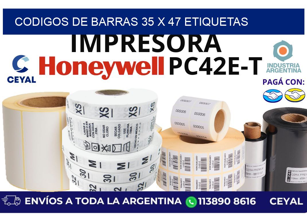 codigos de barras 35 x 47 etiquetas