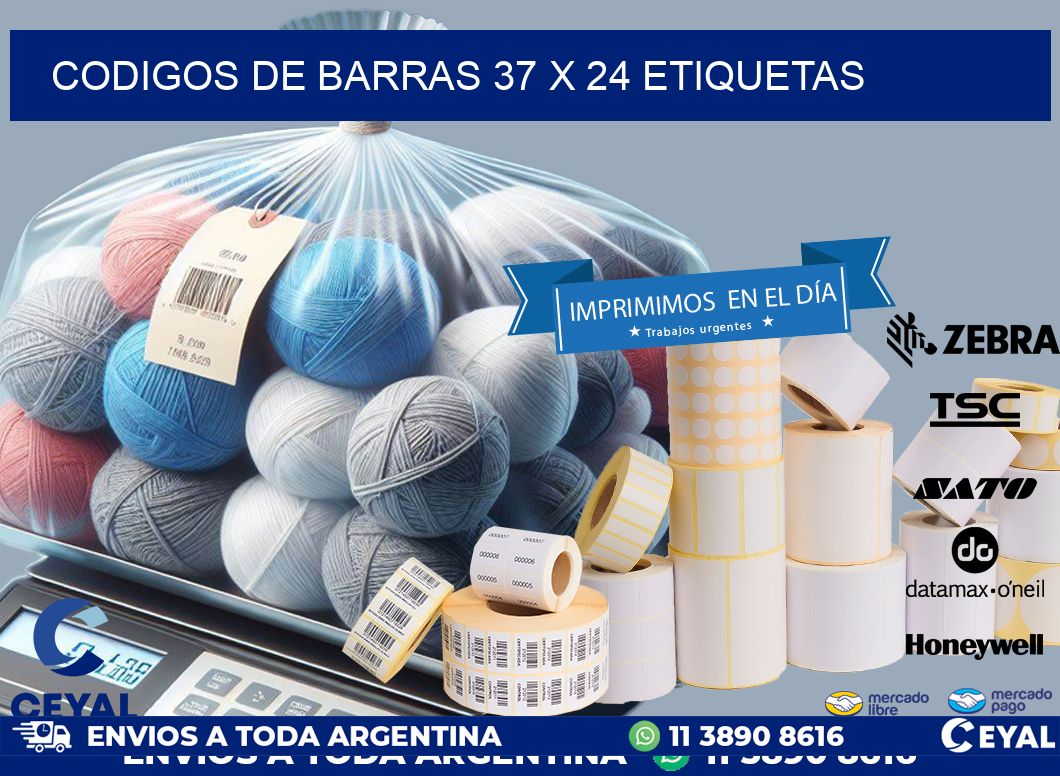 codigos de barras 37 x 24 etiquetas