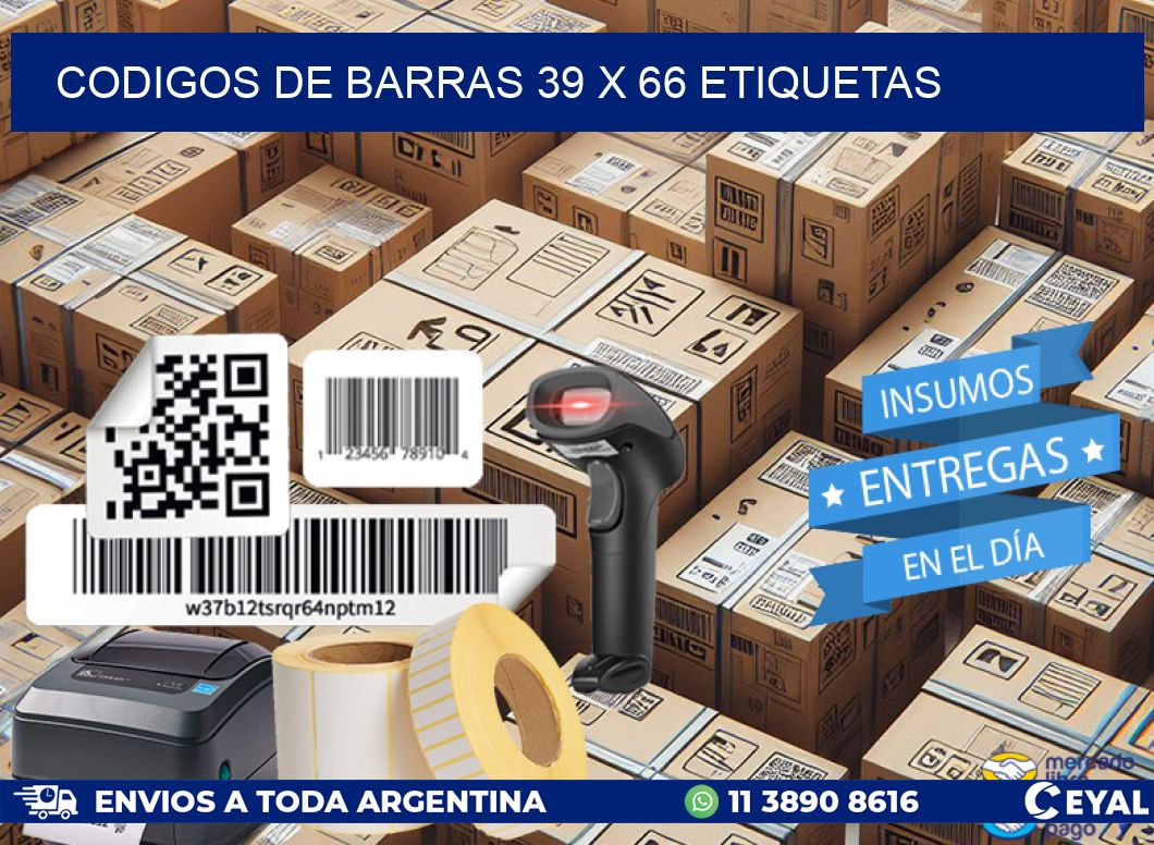 codigos de barras 39 x 66 etiquetas