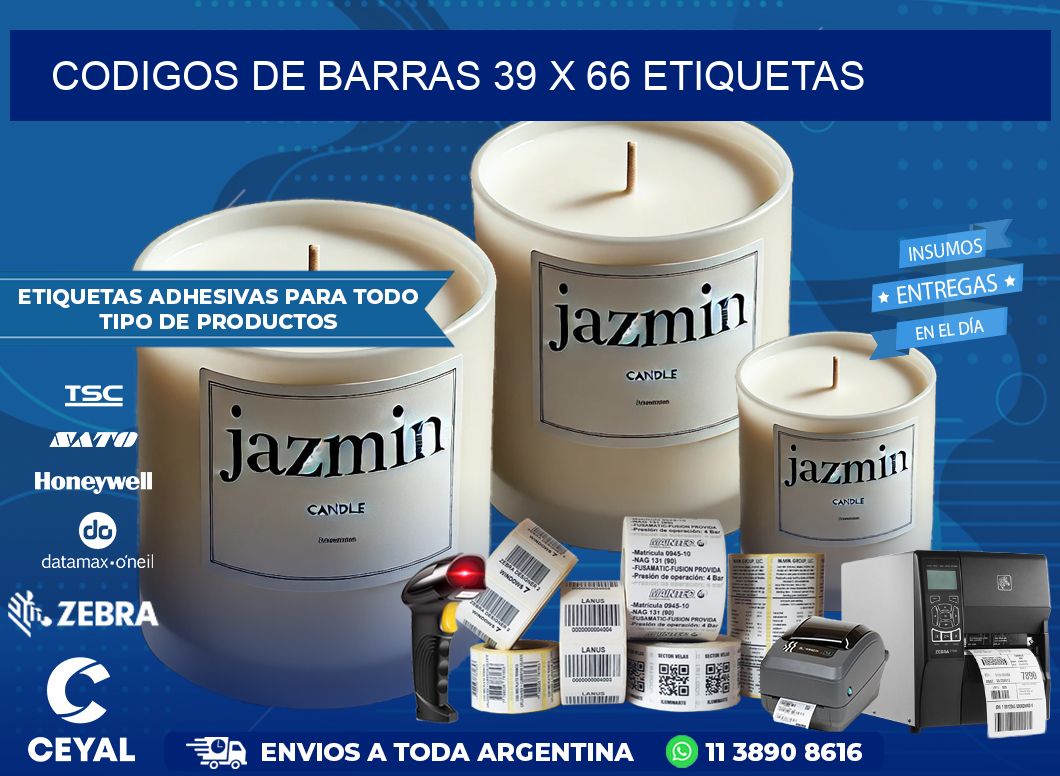 codigos de barras 39 x 66 etiquetas