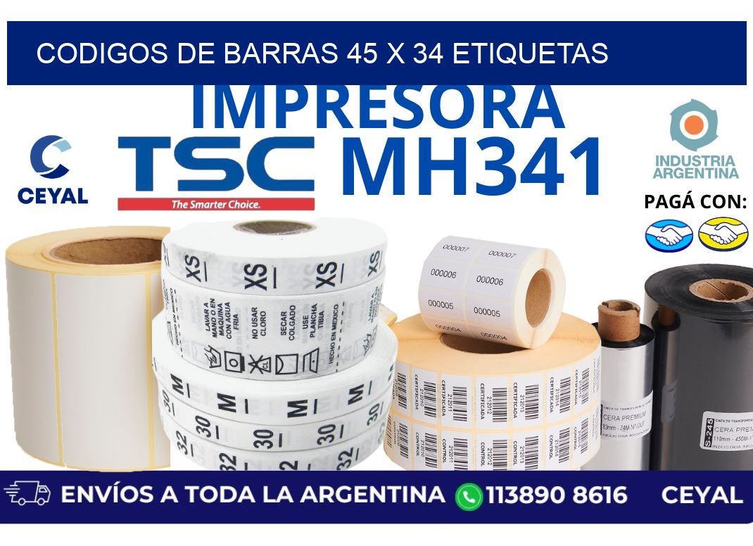 codigos de barras 45 x 34 etiquetas