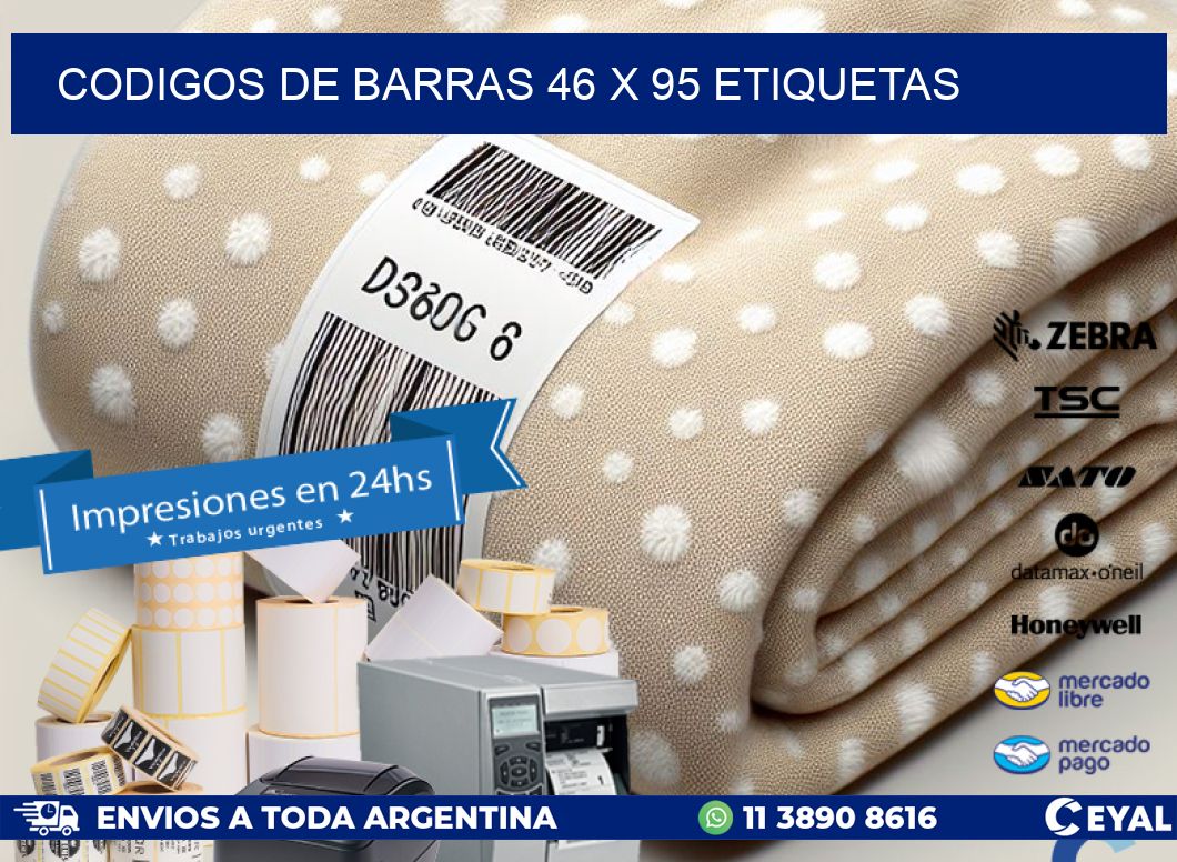 codigos de barras 46 x 95 etiquetas