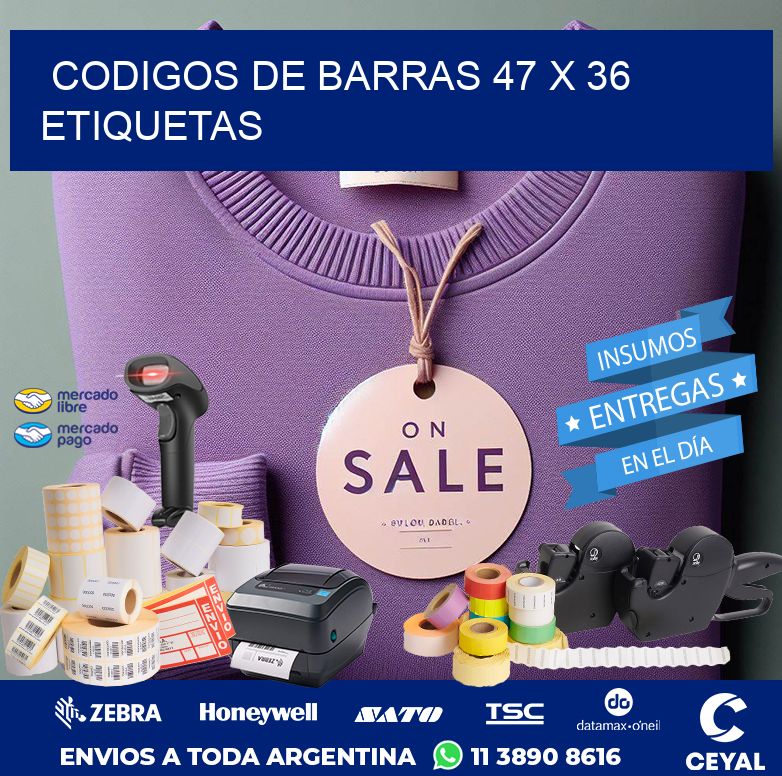 codigos de barras 47 x 36 etiquetas