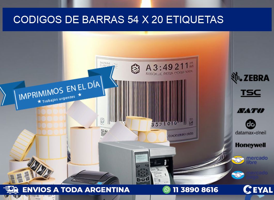 codigos de barras 54 x 20 etiquetas