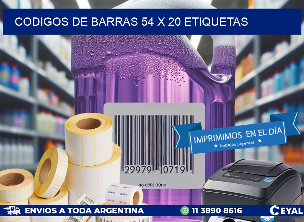 codigos de barras 54 x 20 etiquetas