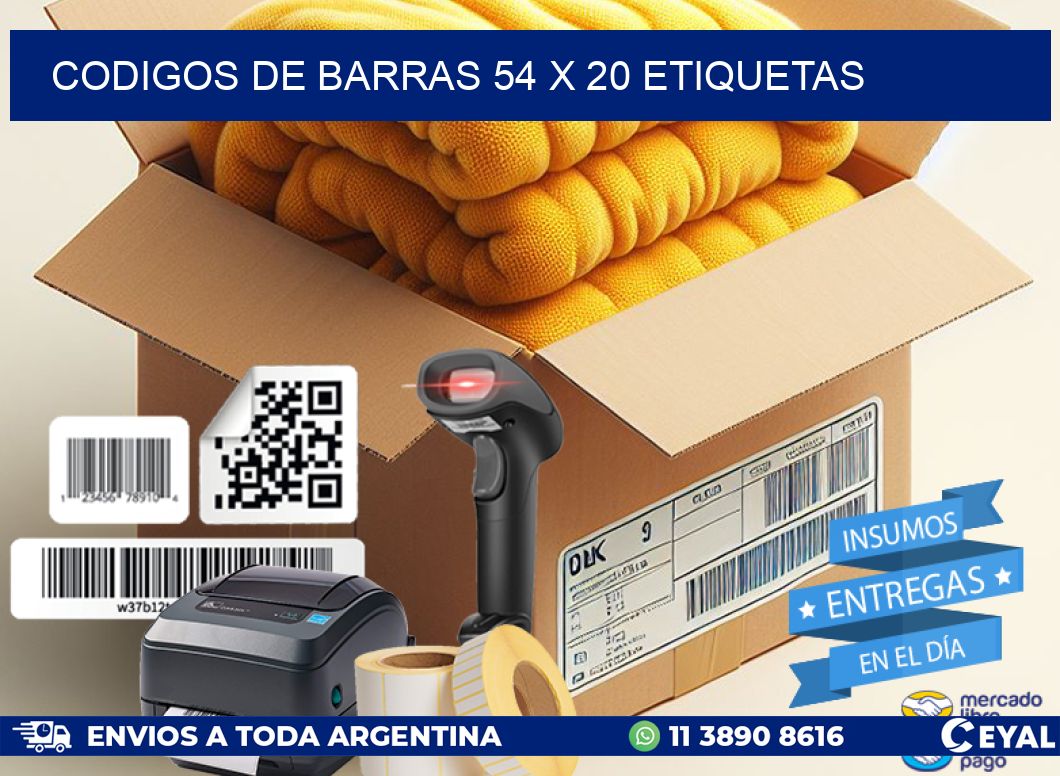 codigos de barras 54 x 20 etiquetas