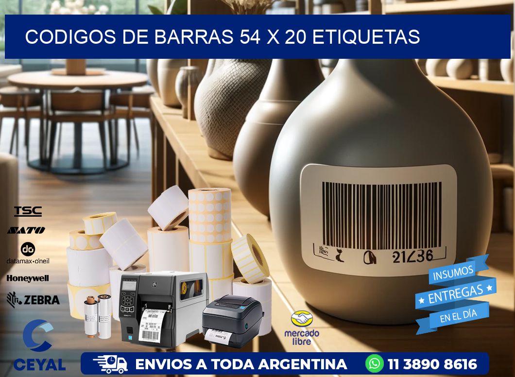 codigos de barras 54 x 20 etiquetas