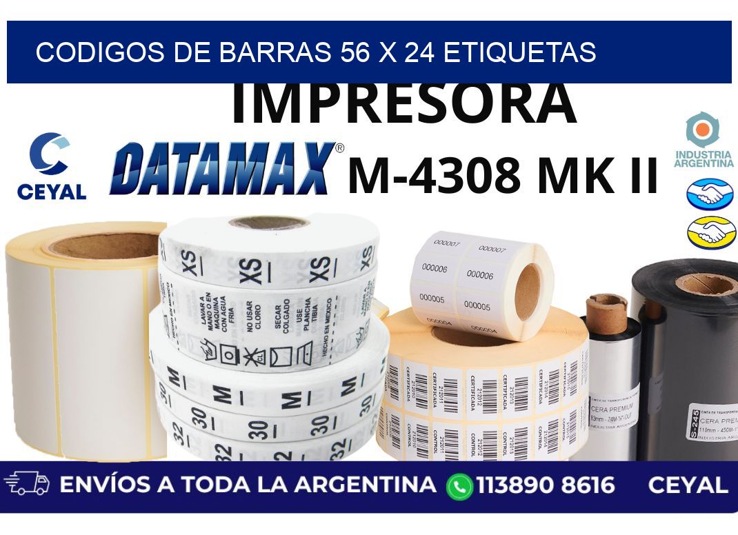 codigos de barras 56 x 24 etiquetas