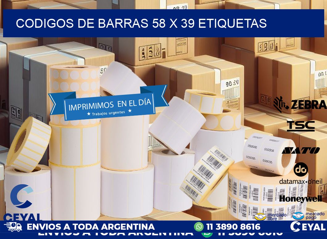 codigos de barras 58 x 39 etiquetas