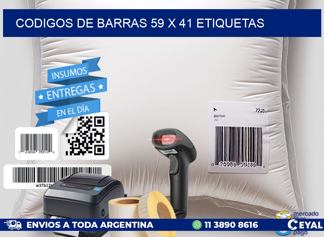 codigos de barras 59 x 41 etiquetas