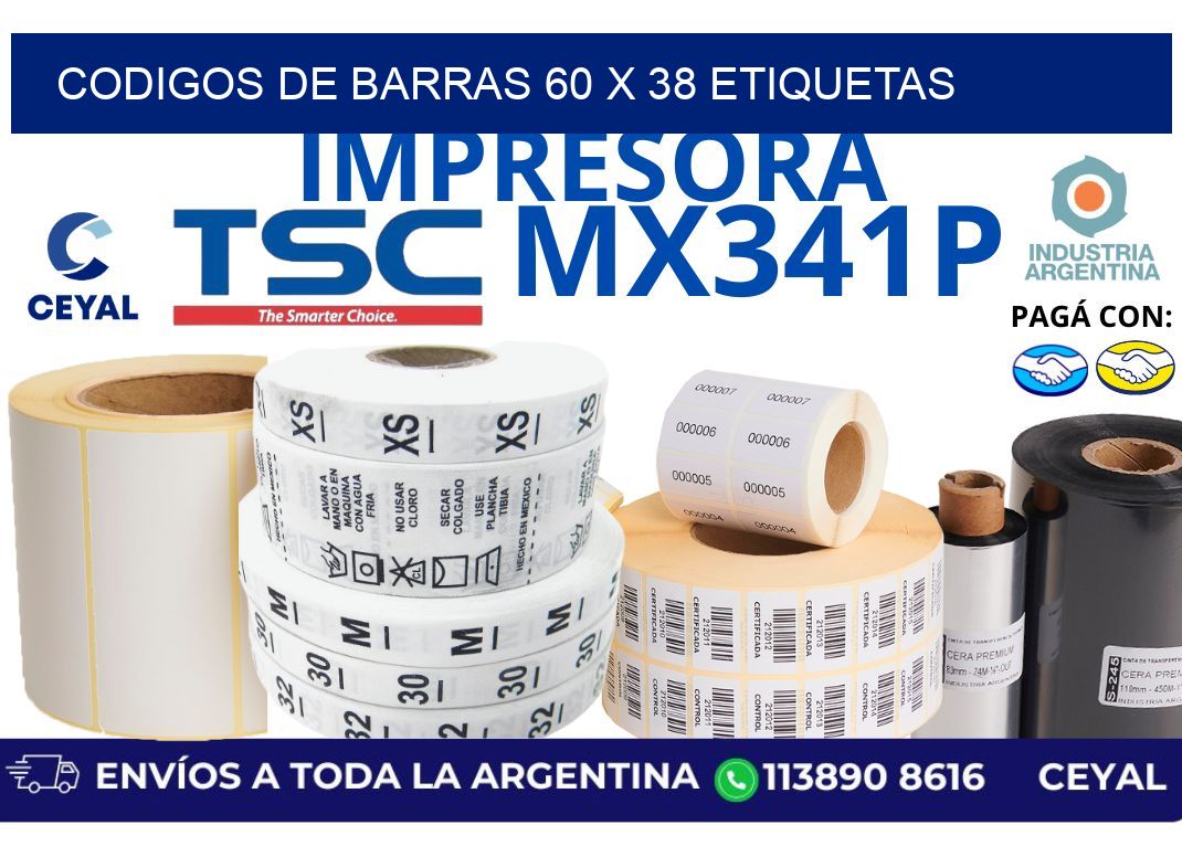 codigos de barras 60 x 38 etiquetas