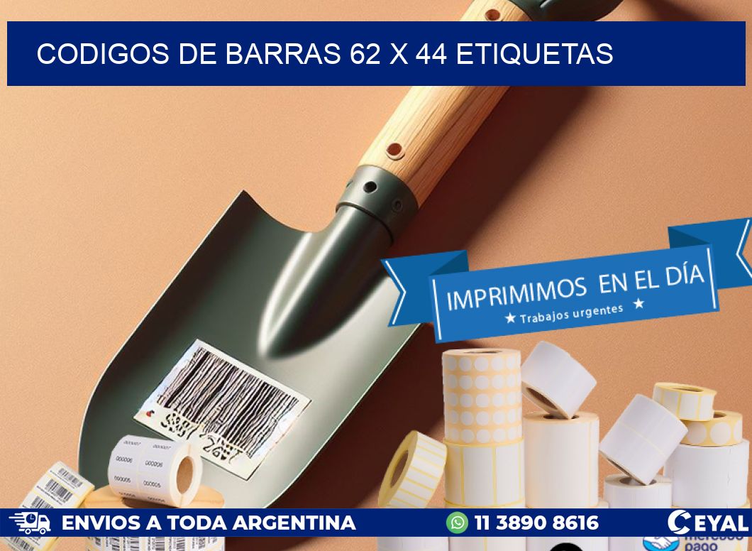 codigos de barras 62 x 44 etiquetas