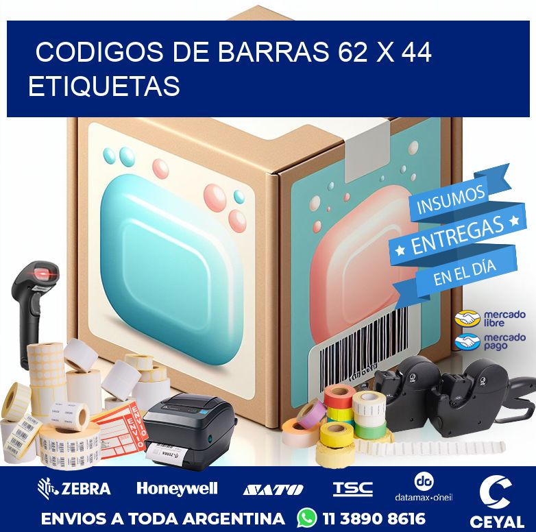 codigos de barras 62 x 44 etiquetas