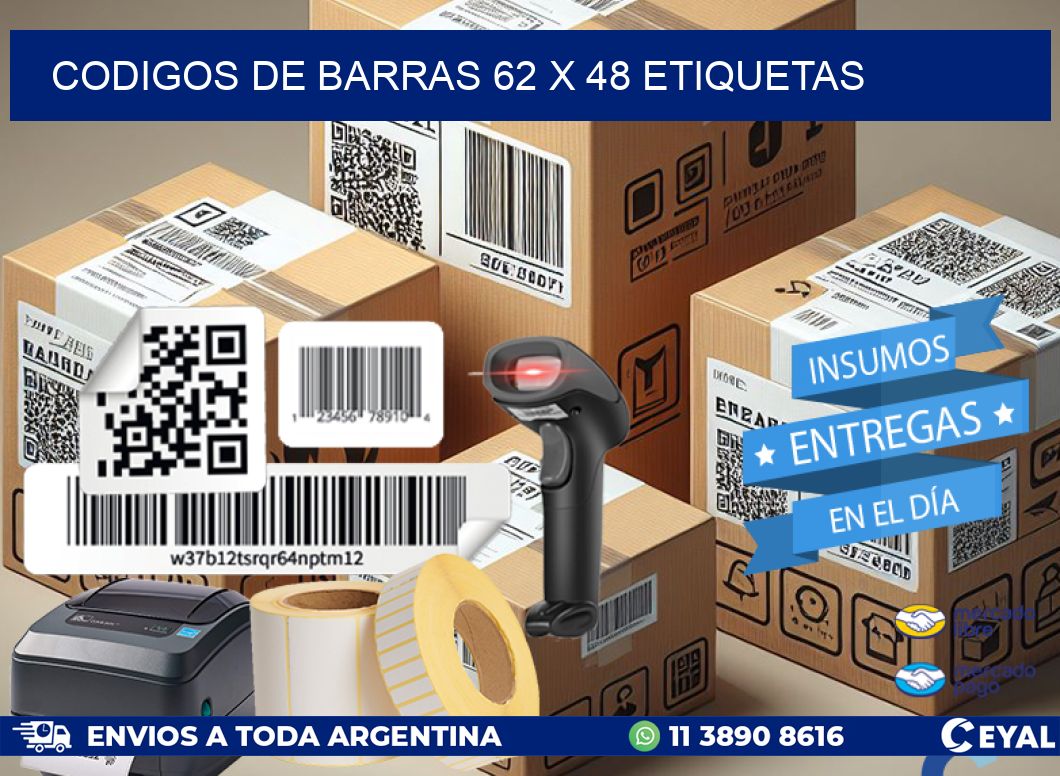 codigos de barras 62 x 48 etiquetas